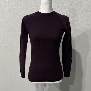 lululemon athletica Dark Purple Crew Neck Sweater